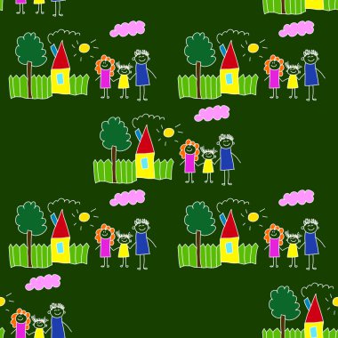 Yazı tahtası üzerinde renkli seamless modeli.