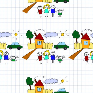 Kesintisiz renkli vektör desen