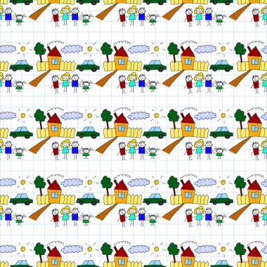 Kesintisiz renkli vektör desen