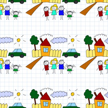 Kesintisiz renkli vektör desen