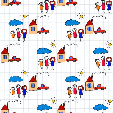 Kesintisiz renkli vektör desen