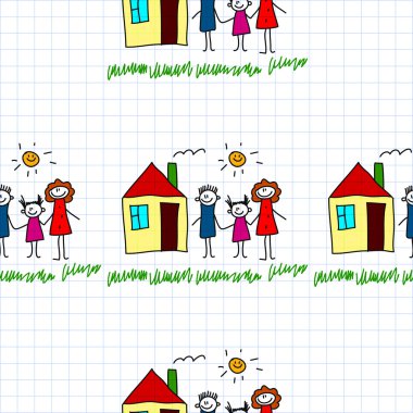 Kesintisiz renkli vektör desen