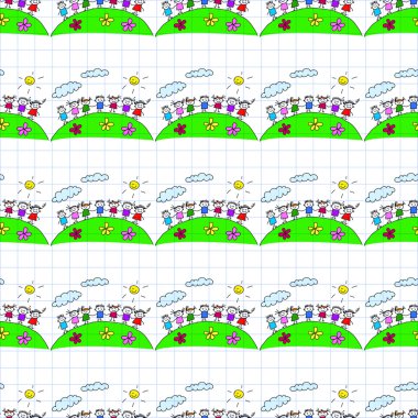 Kesintisiz renkli vektör desen