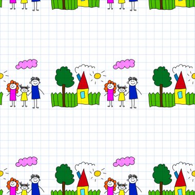 Kesintisiz renkli vektör desen