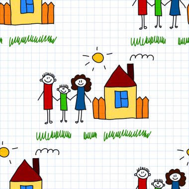 Kesintisiz renkli vektör desen