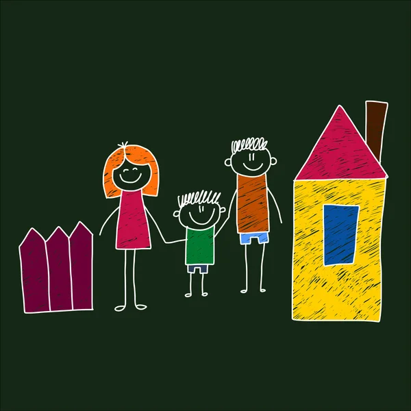 Happy family. Mother, father and son. Royalty Free Stock Vectors