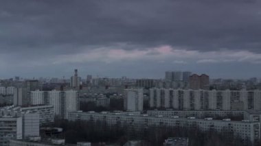 Büyük şehir timelapse gün batımı