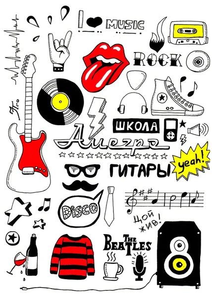 Set di musica Doodles — Foto Stock