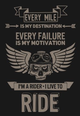 Vektör motorcu alıntı motivasyon ifade ile