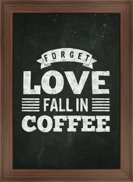 Poster kahve hakkında alıntı ile — Stok fotoğraf