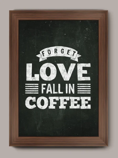 Hand drawn poster with quote about coffee — Stock Photo, Image