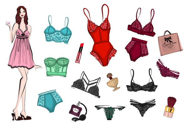 Vector images of lingerie