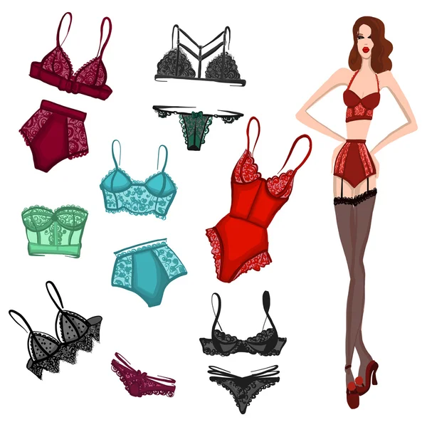 Imagens vetoriais de lingerie — Vetor de Stock