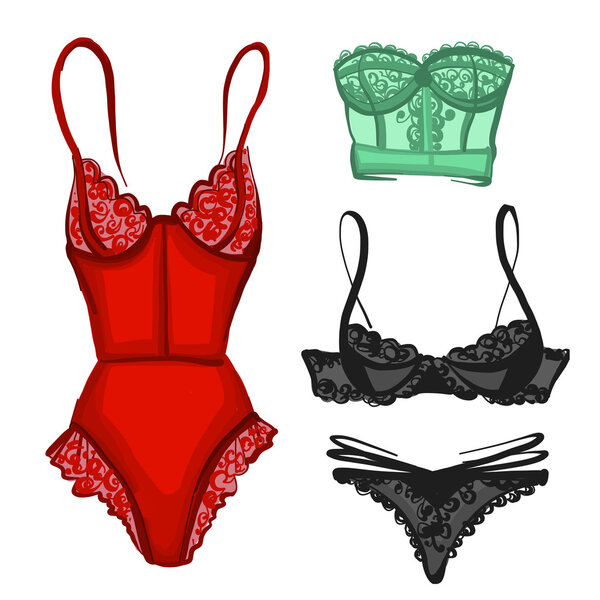 Векторное белье для женщины
