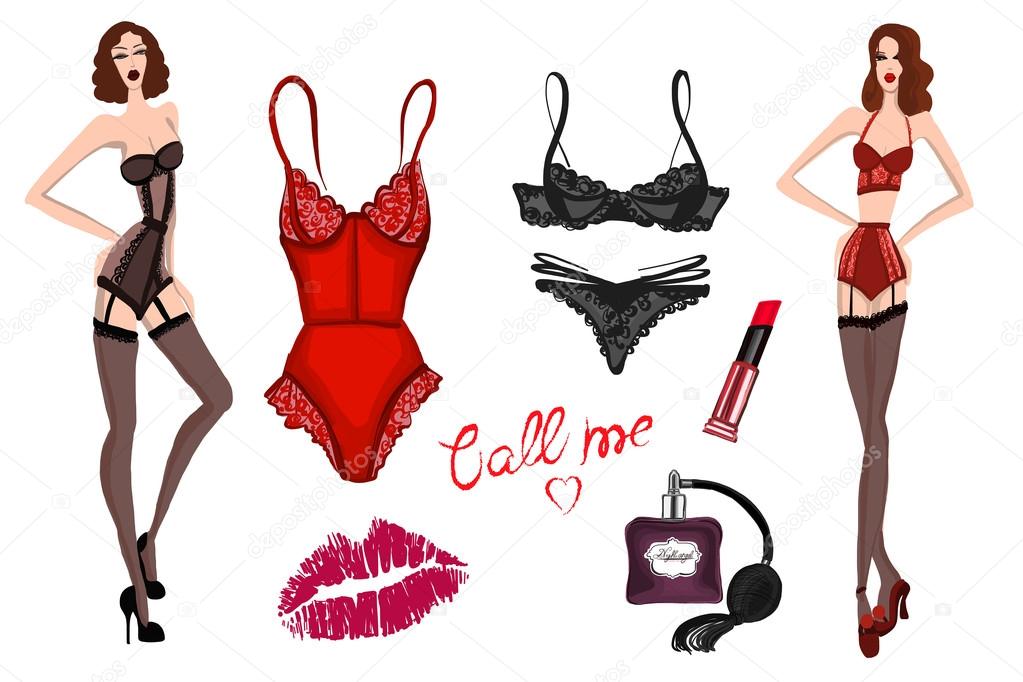 Vector images of lingerie