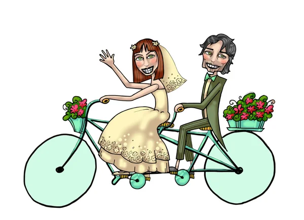 Illustration zur Hochzeitskarte — Stockfoto