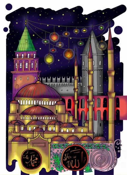 Istanbul Illustration Abstract — Stockfoto