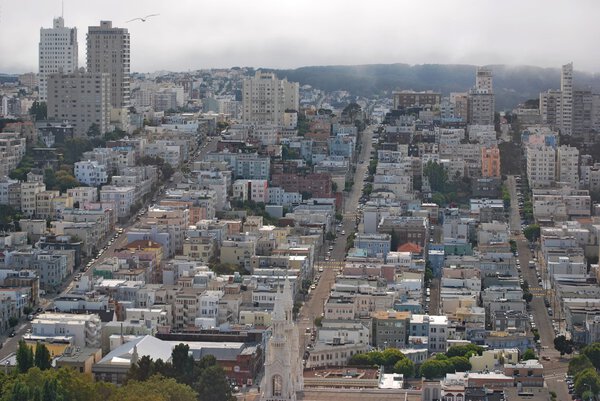 Вид на жилые кварталы Сан-Франциско
