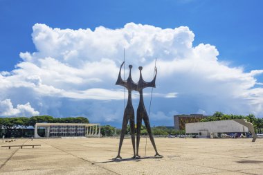 Dois Candangos Monument in Brasilia, Brazil clipart