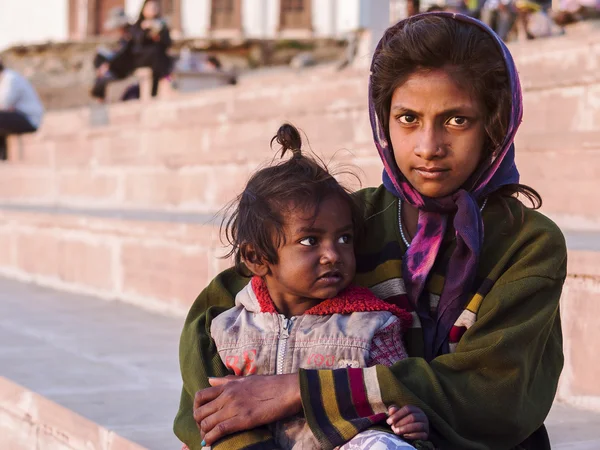 Niños de la calle Indian en Pushkar, India —  Fotos de Stock