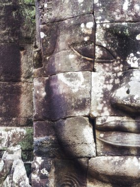 Taş yüzüne Bayon, Angkor, Siem Reap, Kamboçya