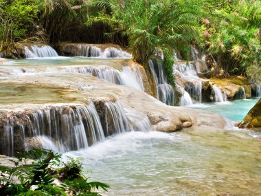 Tat Kuang Si Falls, Luang Prabang, Laos clipart