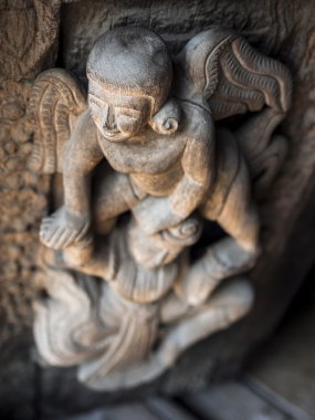 Ayrıntı Shwenandaw Kyaung tik Manastırı, Mandalay, Myanmar