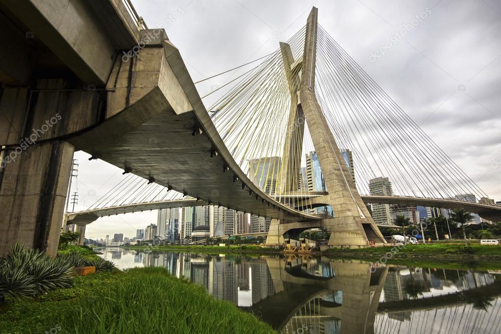 Octavio Frias De Oliveira Bridge (Ponte Estaiada) In Sao Paulo, Brazil