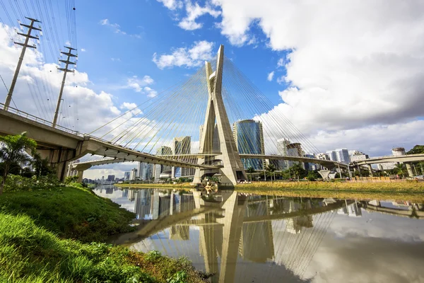 Мост Октавио Фриас де Оливейра в Сан-Паулу, Бразилия — стоковое фото