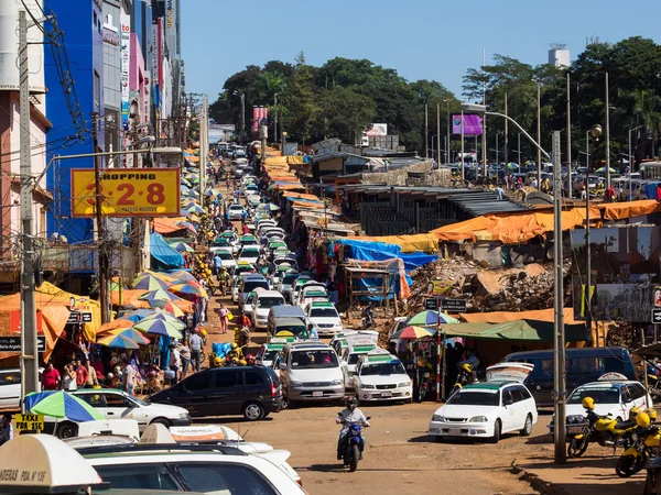 Widok z Ciudad Del Este, Paragwaj — Zdjęcie stockowe