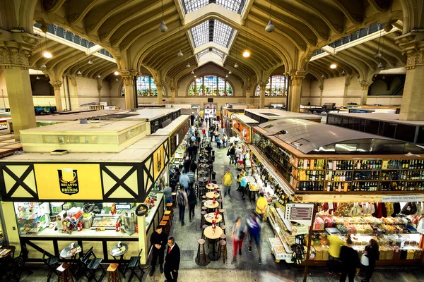 Vista General del Mercado Municipal en Sao Paulo, Brasil — Foto de Stock