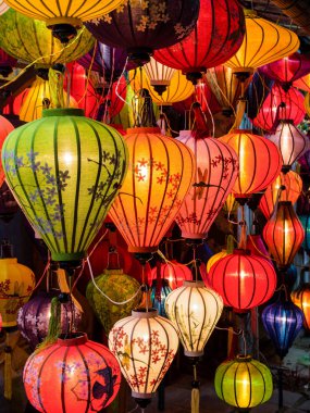 Traditional Oil Lamps in Hoi An, Vietnam clipart