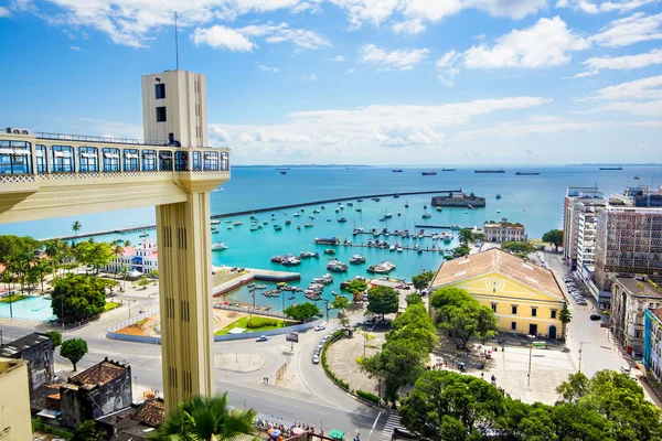 Vista da Baía de Todos os Santos em Salvador, Bahia, Brasil — Fotografia de Stock