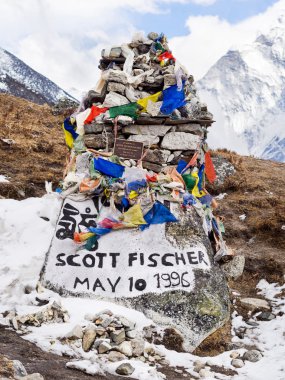 Memorial of Climber Scott Fischer on Everest Base Camp Trek, Nepal clipart