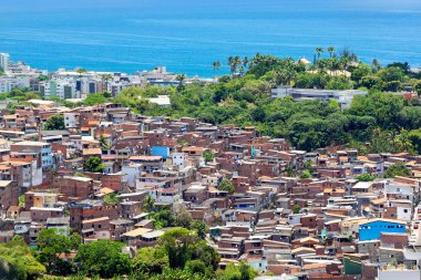 Aerial View of Favela (Shanty Town) in Salvador, Bahia, Brazil clipart