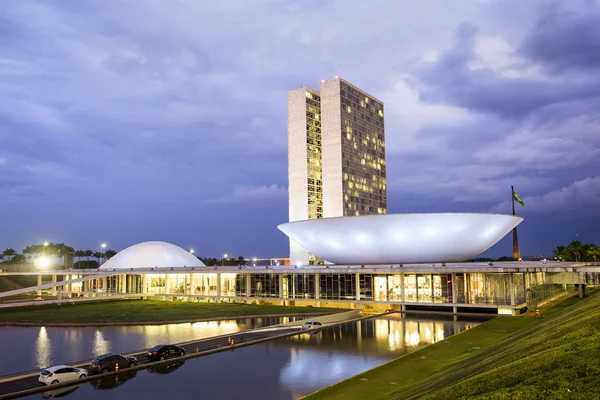 Congresso Nacional Brasileiro em Brasília, Brasil — Fotografia de Stock