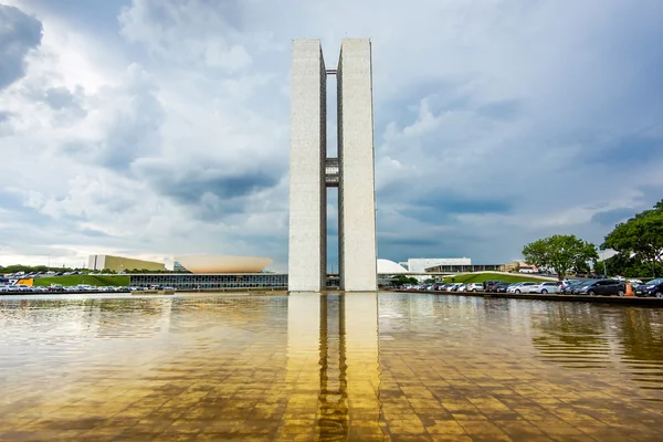 Congresso Nacional (Національний конгрес) в Бразиліа, Бразилія — стокове фото