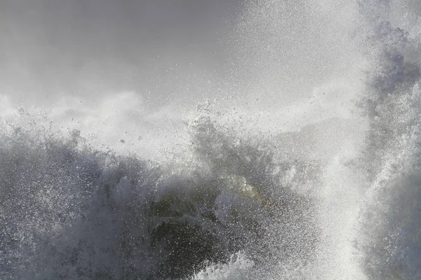 Detallado Gran Tormenta Salpicaduras Olas Mar — Foto de Stock