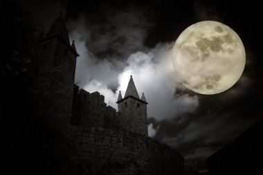 Medieval full moon clipart