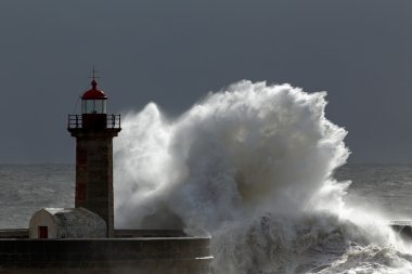 Lighthouse storm clipart