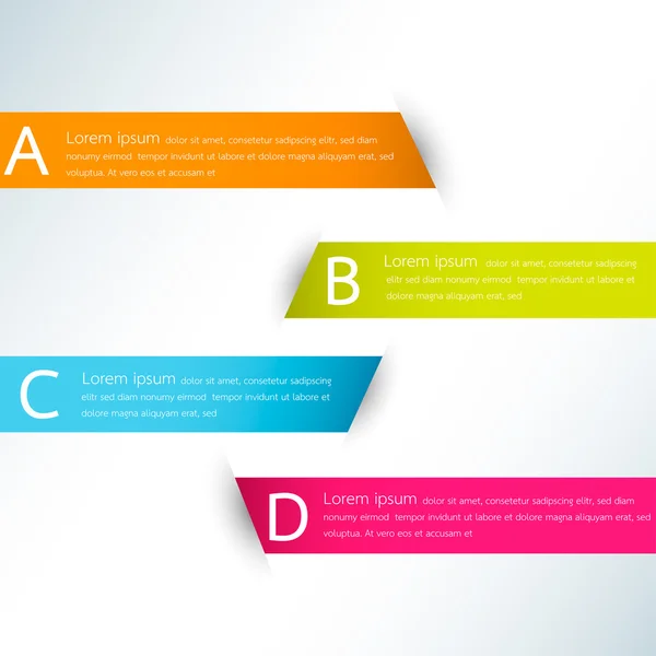 Modelo de design de infográficos de cor de negócio moderno, vetor illu — Vetor de Stock