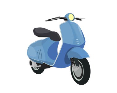 Vektör mavi scooter