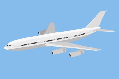 vektör uçak gökyüzünde