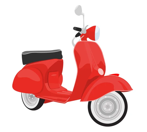 Scooter rouge vecteur — Image vectorielle