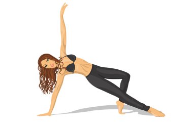 Spor kız fitness egzersizleri yapıyor