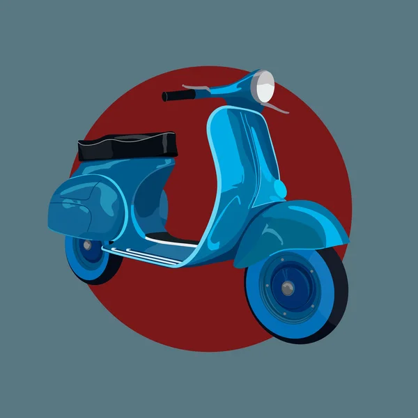 Scooter vettoriale blu — Vettoriale Stock