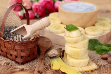 Chia tohumu süt ve muz lezzetli