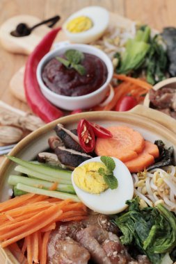 Bibimbap Kore gıda lezzetlidir.