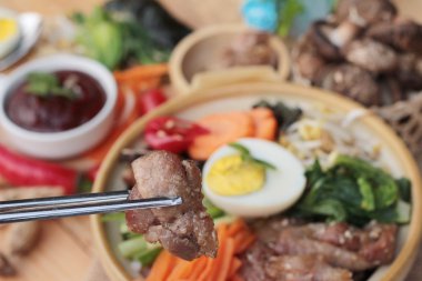 Bibimbap Kore gıda lezzetlidir.