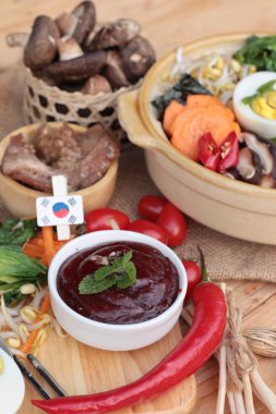 Bibimbap Kore gıda lezzetlidir.